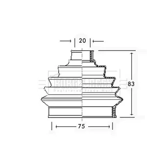Joint-soufflet, arbre de commande BORG & BECK BCB2256