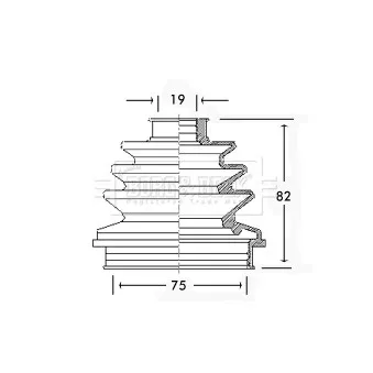Joint-soufflet, arbre de commande BORG & BECK BCB2260