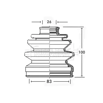 Joint-soufflet, arbre de commande BORG & BECK BCB2268