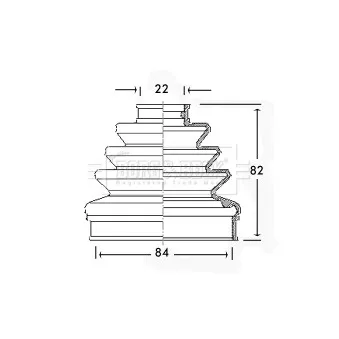 Joint-soufflet, arbre de commande BORG & BECK BCB2272