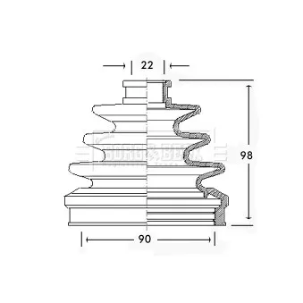 Joint-soufflet, arbre de commande BORG & BECK BCB2276
