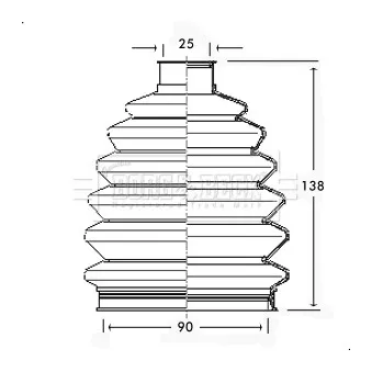 Joint-soufflet, arbre de commande BORG & BECK BCB2281