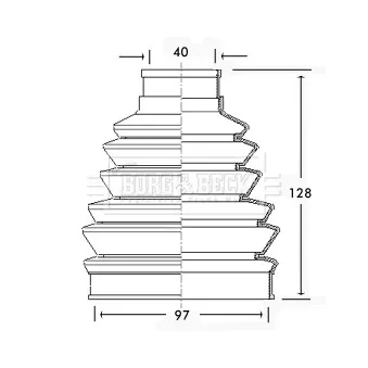 Joint-soufflet, arbre de commande BORG & BECK BCB2282