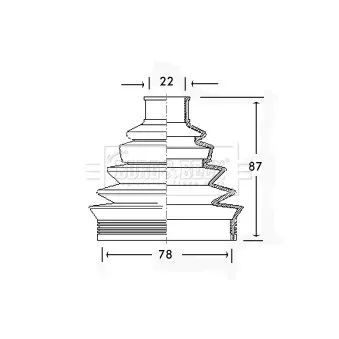 Joint-soufflet, arbre de commande BORG & BECK BCB2285