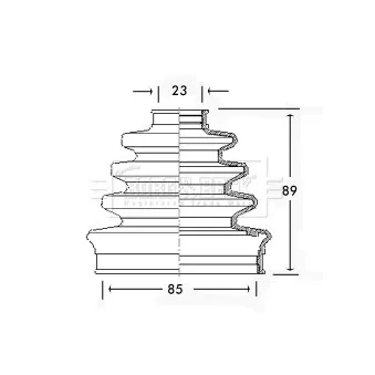 Joint-soufflet, arbre de commande BORG & BECK BCB2286
