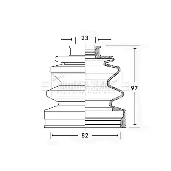 Joint-soufflet, arbre de commande BORG & BECK BCB2288