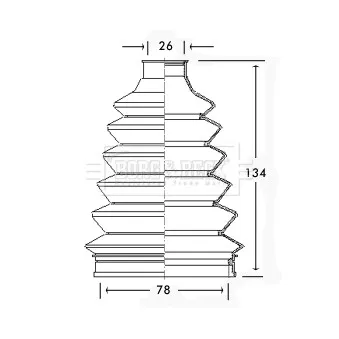 Joint-soufflet, arbre de commande BORG & BECK BCB2295