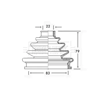 Joint-soufflet, arbre de commande BORG & BECK BCB2301