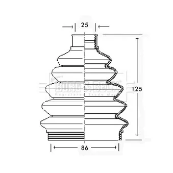 Joint-soufflet, arbre de commande BORG & BECK BCB2302R