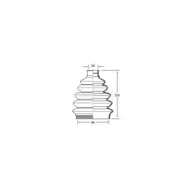 Joint-soufflet, arbre de commande BORG & BECK BCB2302R