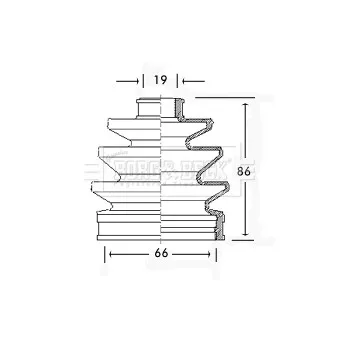 Joint-soufflet, arbre de commande BORG & BECK BCB2303
