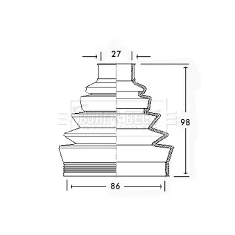 Joint-soufflet, arbre de commande BORG & BECK BCB2304