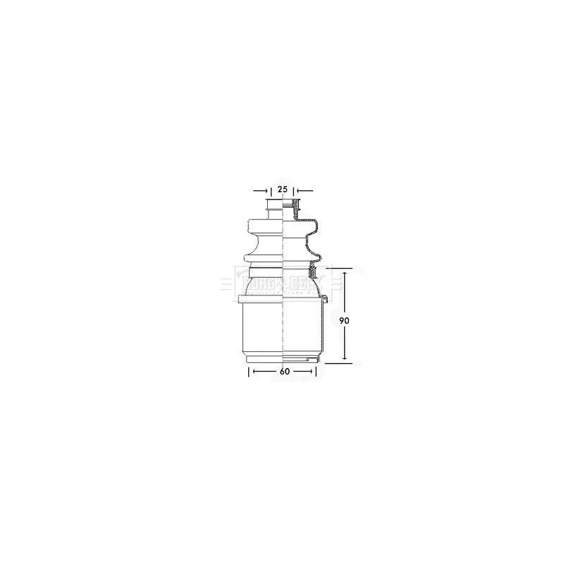 Joint-soufflet, arbre de commande BORG & BECK BCB2307