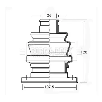 Joint-soufflet, arbre de commande BORG & BECK BCB2311