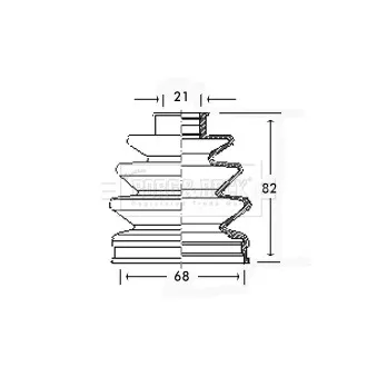 Joint-soufflet, arbre de commande BORG & BECK BCB2314