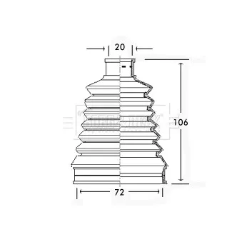 Joint-soufflet, arbre de commande BORG & BECK BCB2317