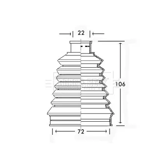 Joint-soufflet, arbre de commande BORG & BECK BCB2318