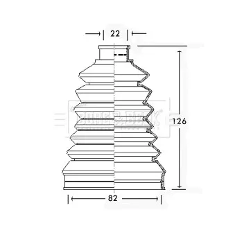 Joint-soufflet, arbre de commande BORG & BECK BCB2319