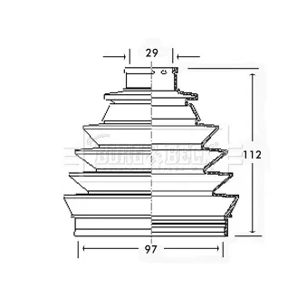 Joint-soufflet, arbre de commande BORG & BECK BCB2321