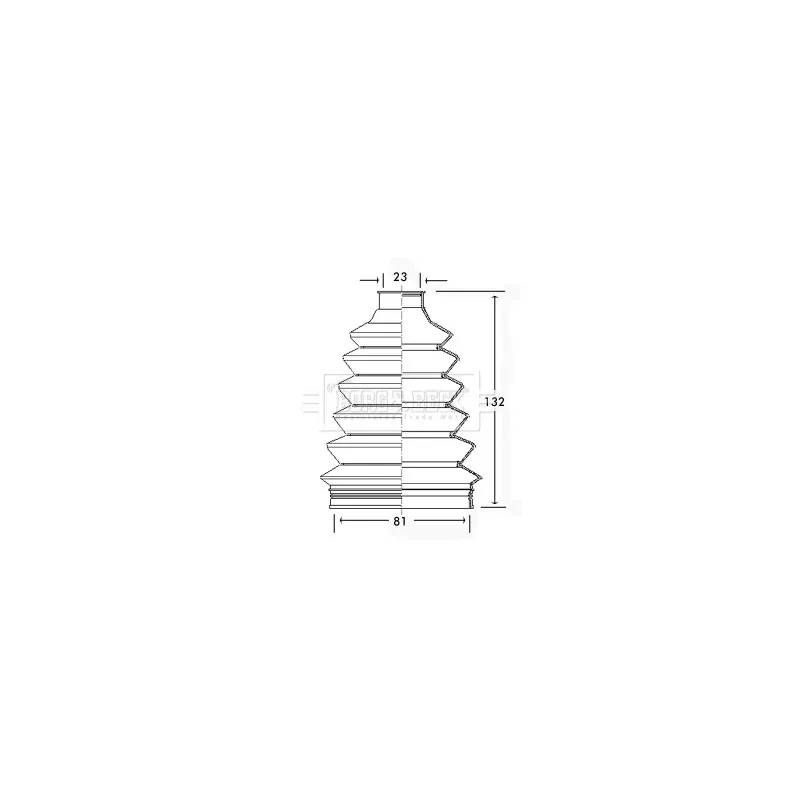 Joint-soufflet, arbre de commande BORG & BECK BCB2322