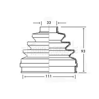 Joint-soufflet, arbre de commande BORG & BECK BCB2323