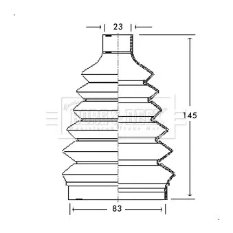 Joint-soufflet, arbre de commande BORG & BECK BCB2325