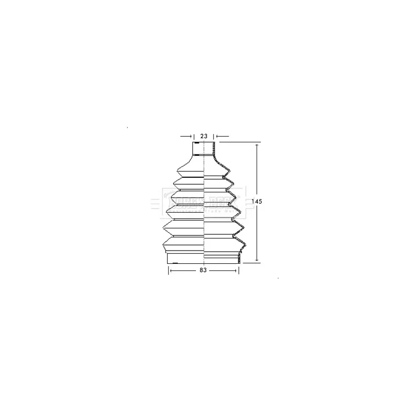 Joint-soufflet, arbre de commande BORG & BECK BCB2325