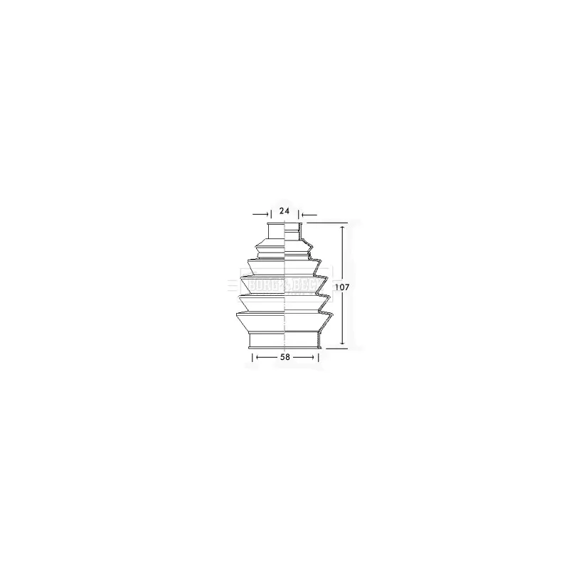 Joint-soufflet, arbre de commande BORG & BECK BCB2329