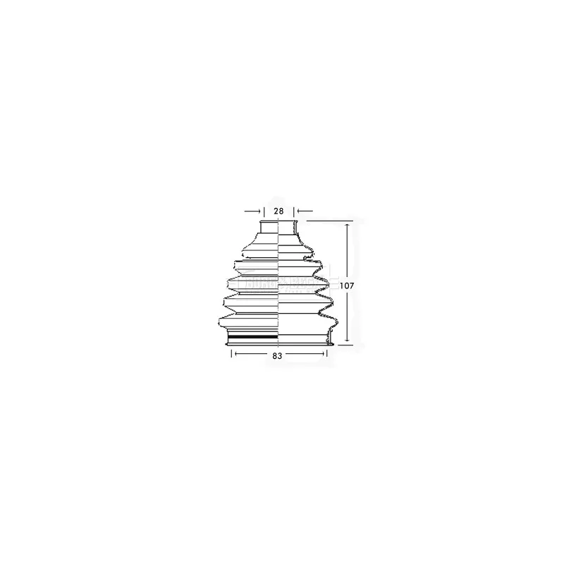 Joint-soufflet, arbre de commande BORG & BECK BCB2330
