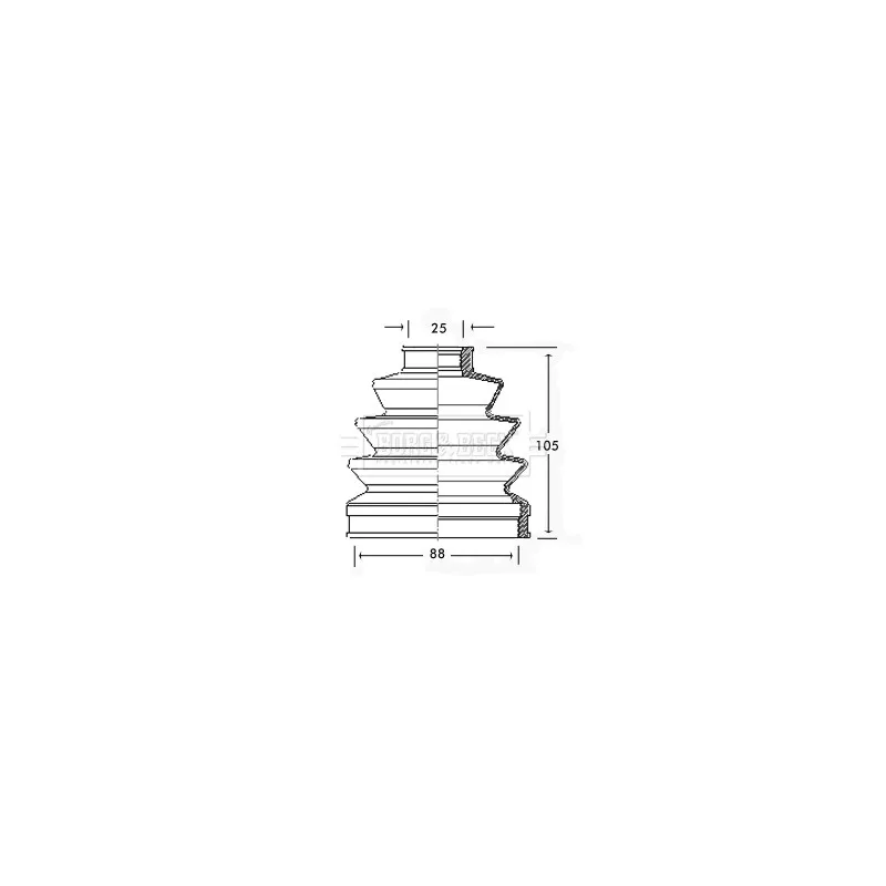 Joint-soufflet, arbre de commande BORG & BECK BCB2332
