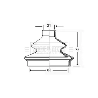 Joint-soufflet, arbre de commande BORG & BECK BCB2333