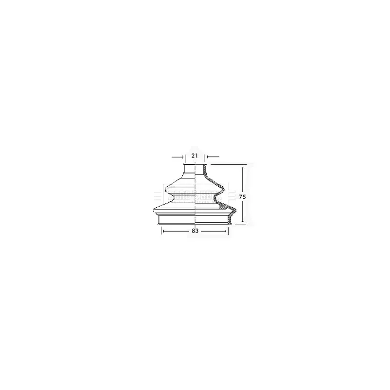 Joint-soufflet, arbre de commande BORG & BECK BCB2333