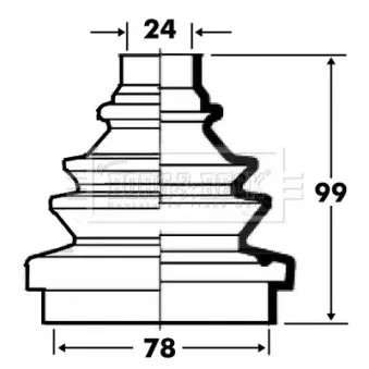 Joint-soufflet, arbre de commande BORG & BECK BCB2334