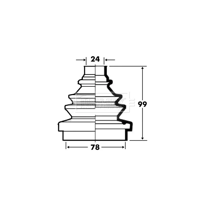Joint-soufflet, arbre de commande BORG & BECK BCB2334
