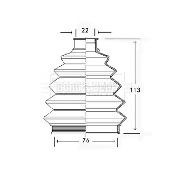 Joint-soufflet, arbre de commande BORG & BECK BCB2335