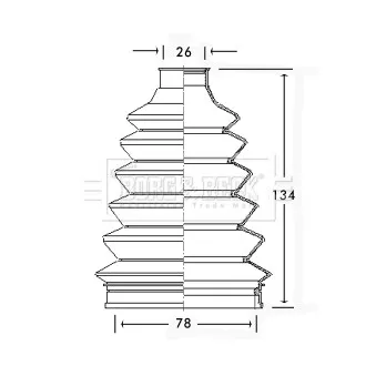 Joint-soufflet, arbre de commande BORG & BECK BCB2337