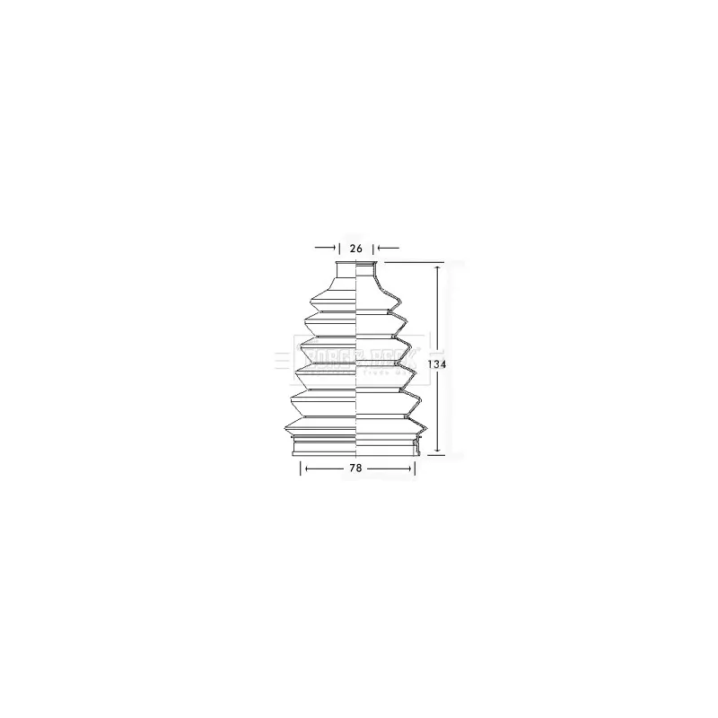 Joint-soufflet, arbre de commande BORG & BECK BCB2337
