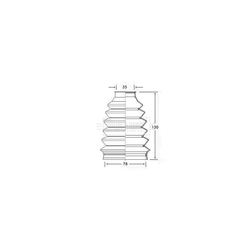 Joint-soufflet, arbre de commande BORG & BECK BCB2340