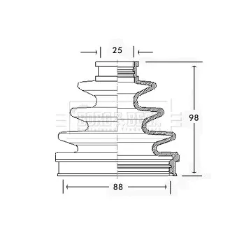 Joint-soufflet, arbre de commande BORG & BECK BCB2345
