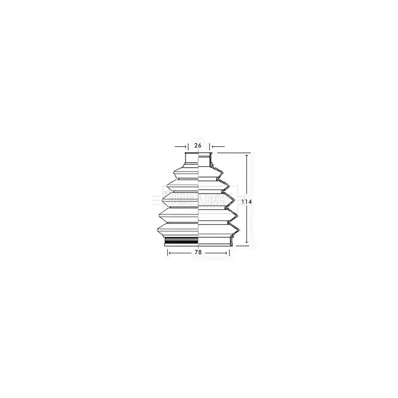 Joint-soufflet, arbre de commande BORG & BECK BCB2347R