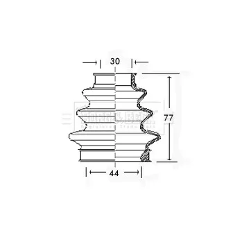 Joint-soufflet, arbre de commande BORG & BECK BCB2349
