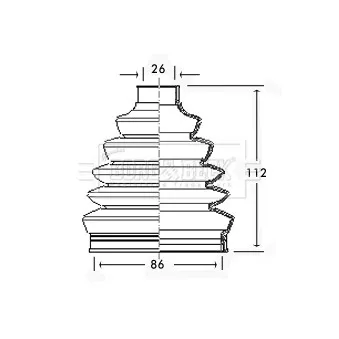 Joint-soufflet, arbre de commande BORG & BECK BCB2350R