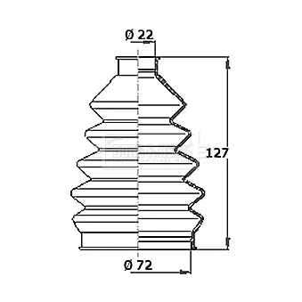 Joint-soufflet, arbre de commande BORG & BECK BCB2351R