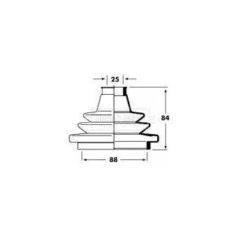 Joint-soufflet, arbre de commande BORG & BECK BCB2353