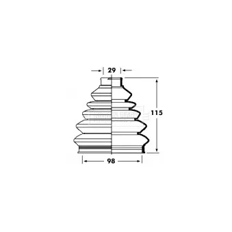 Joint-soufflet, arbre de commande BORG & BECK BCB2354
