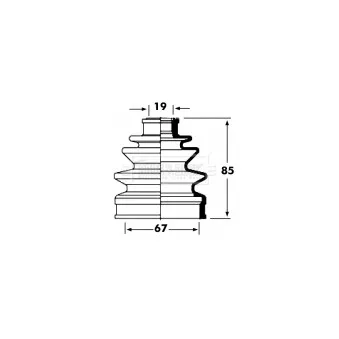 Joint-soufflet, arbre de commande BORG & BECK BCB2355