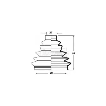 Joint-soufflet, arbre de commande BORG & BECK BCB2356