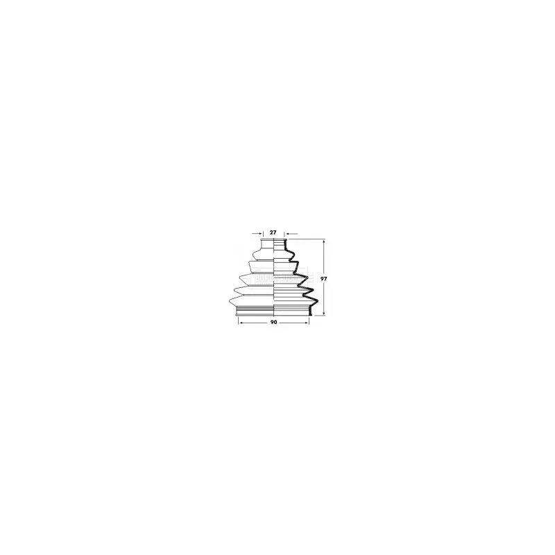 Joint-soufflet, arbre de commande BORG & BECK BCB2356