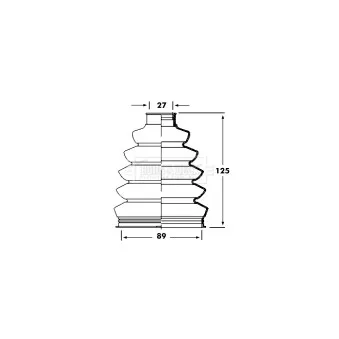 Joint-soufflet, arbre de commande BORG & BECK BCB2358