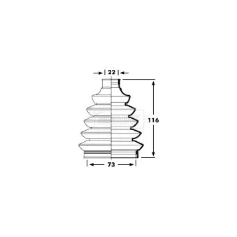 Joint-soufflet, arbre de commande BORG & BECK BCB2359